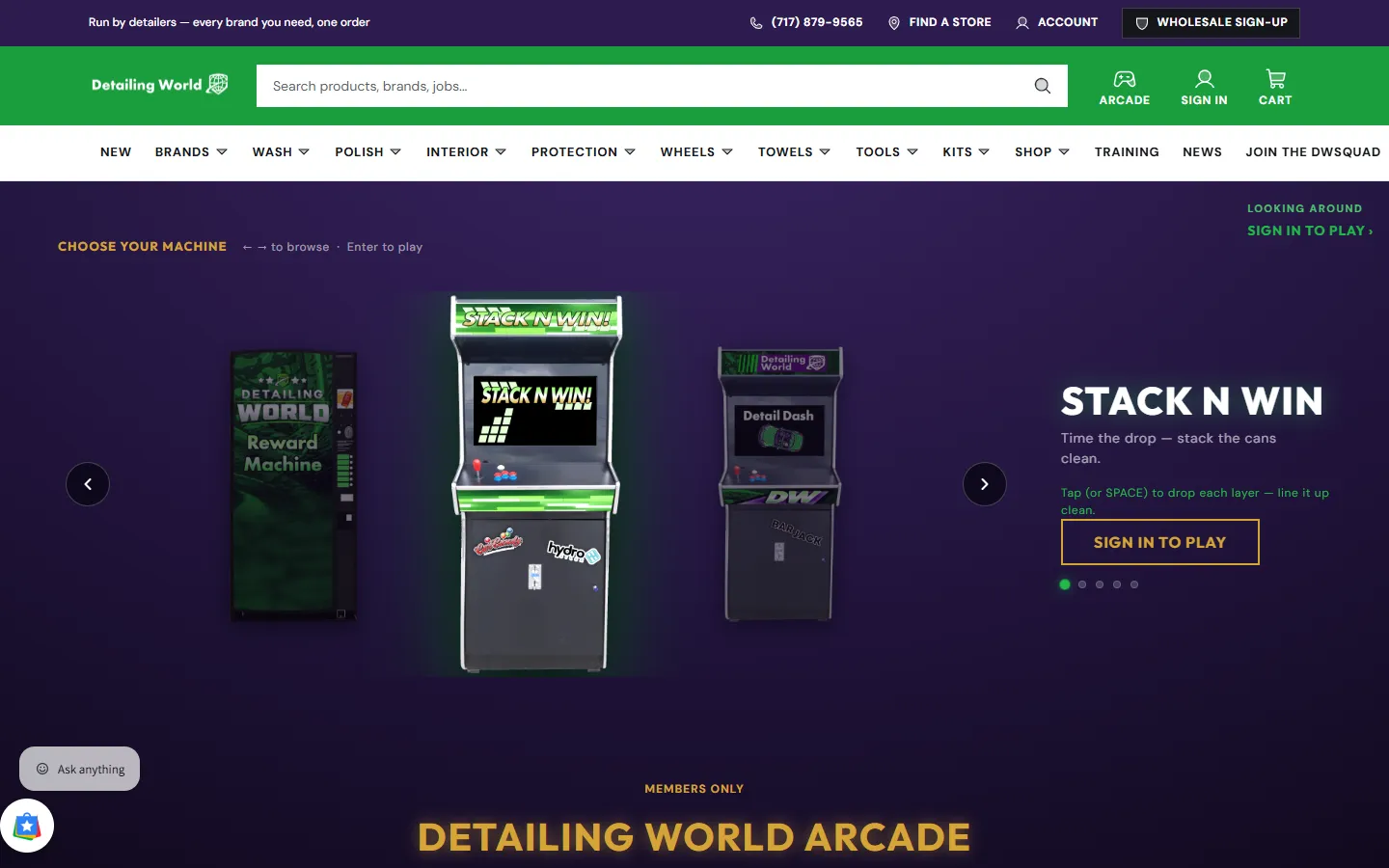 The Detailing World arcade