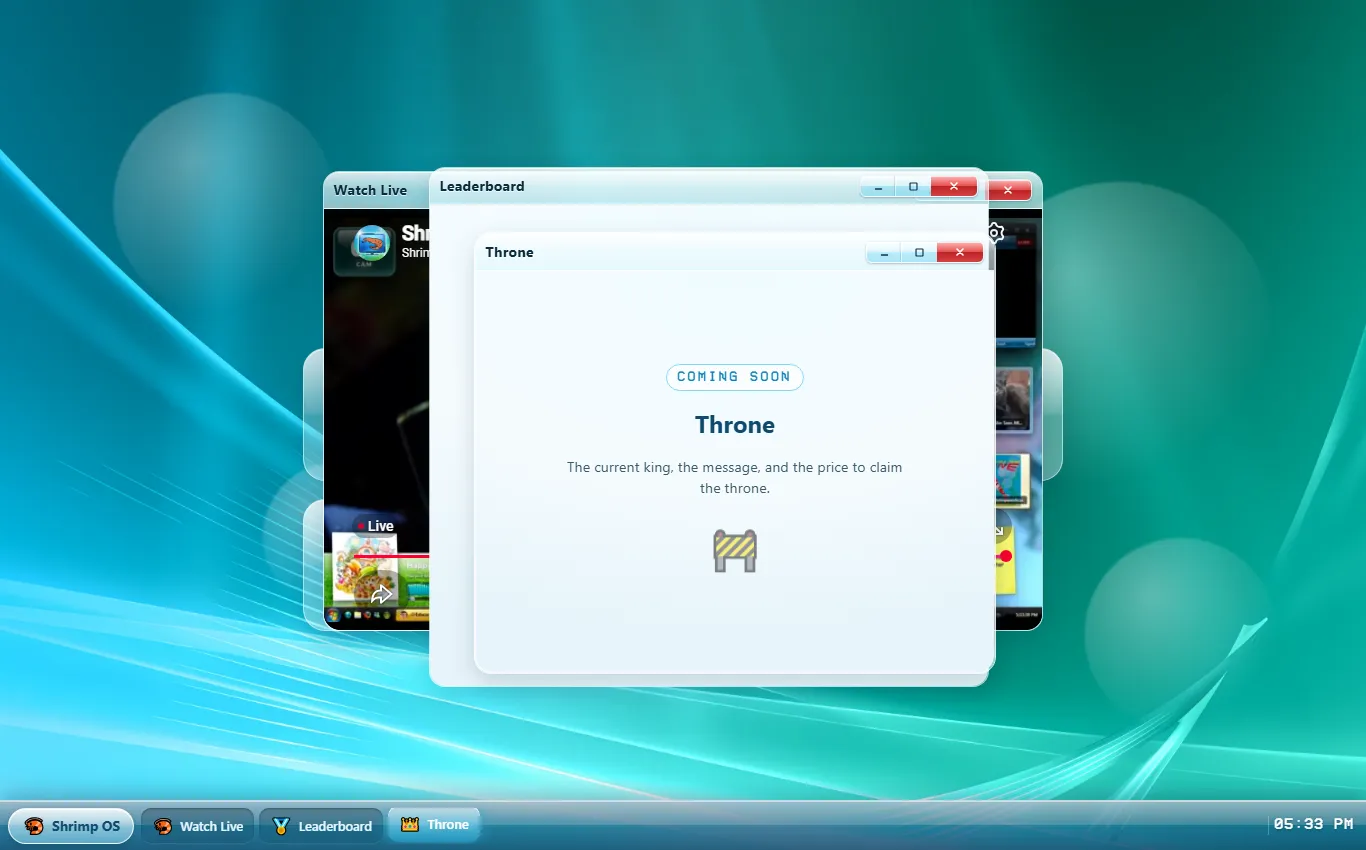 Shrimp OS desktop